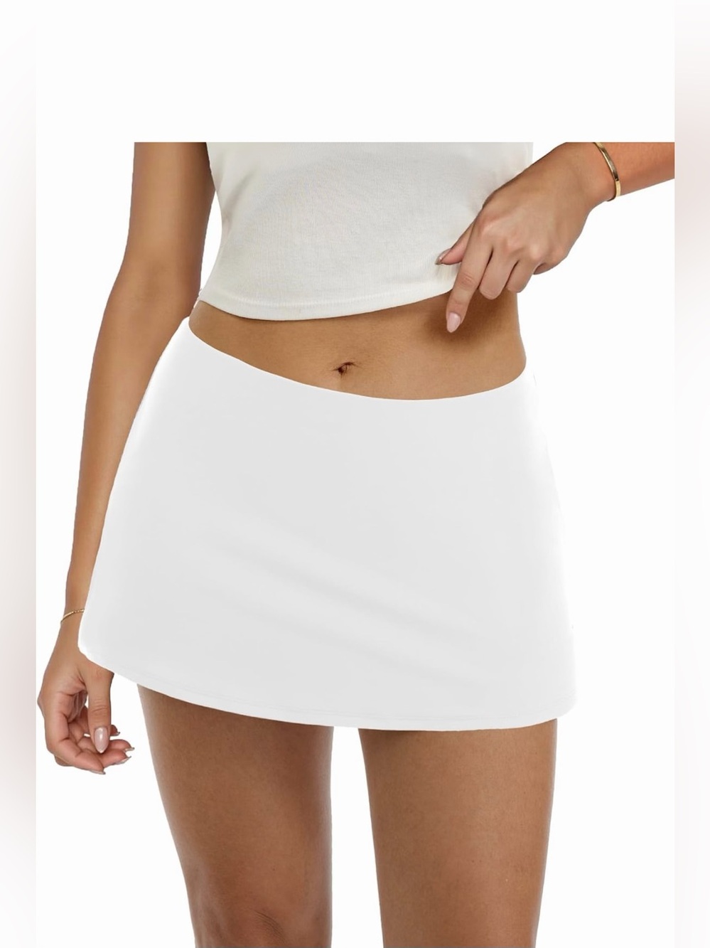 Mini Skirt with Pockets Micro Skorts with Shorts Underneath